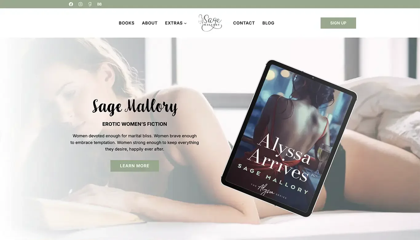 Best Author Website #11 Sage Mallory